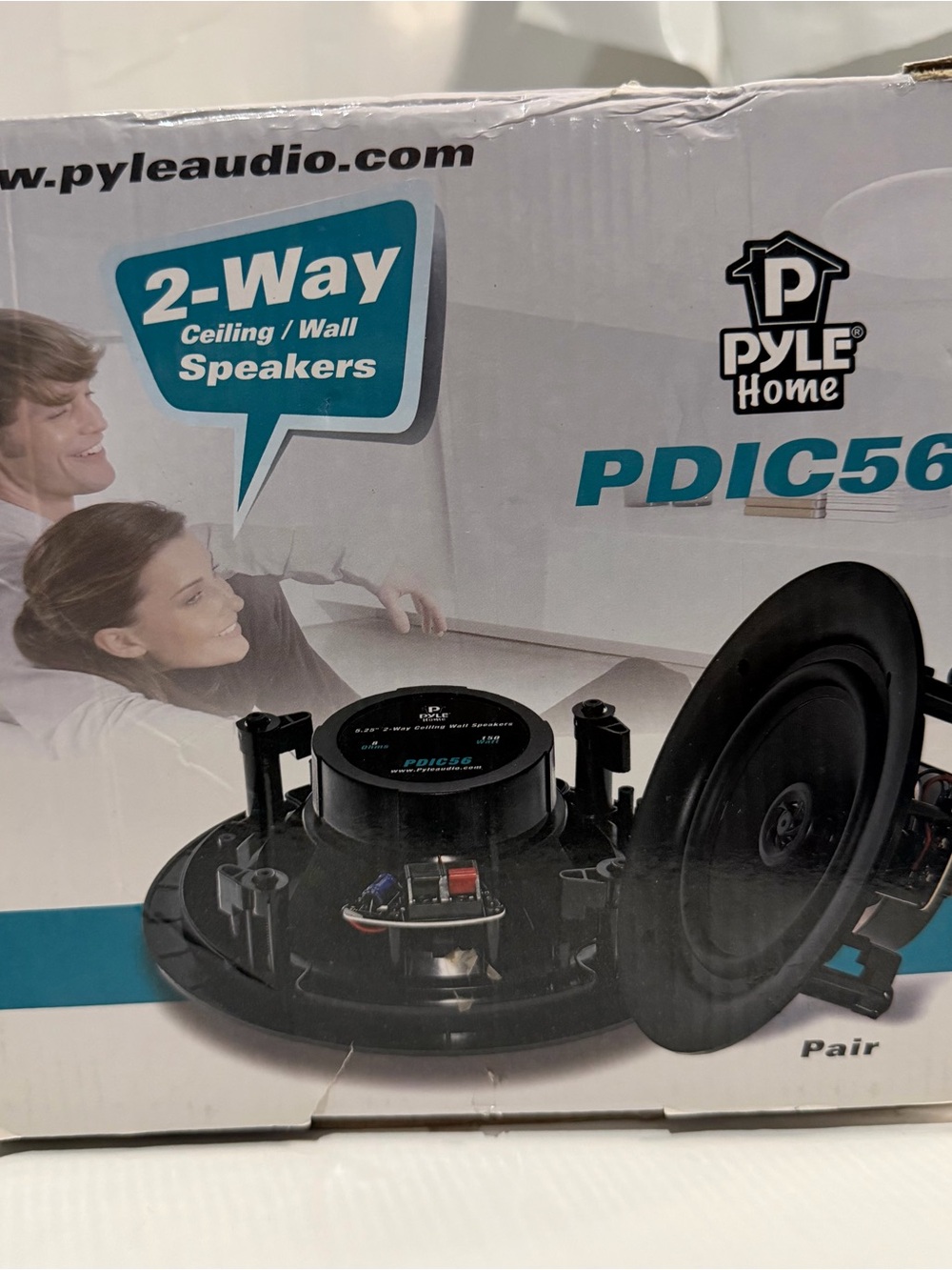 Pyle PDIC56 2-Way In-Ceiling/Wall Speaker - Black